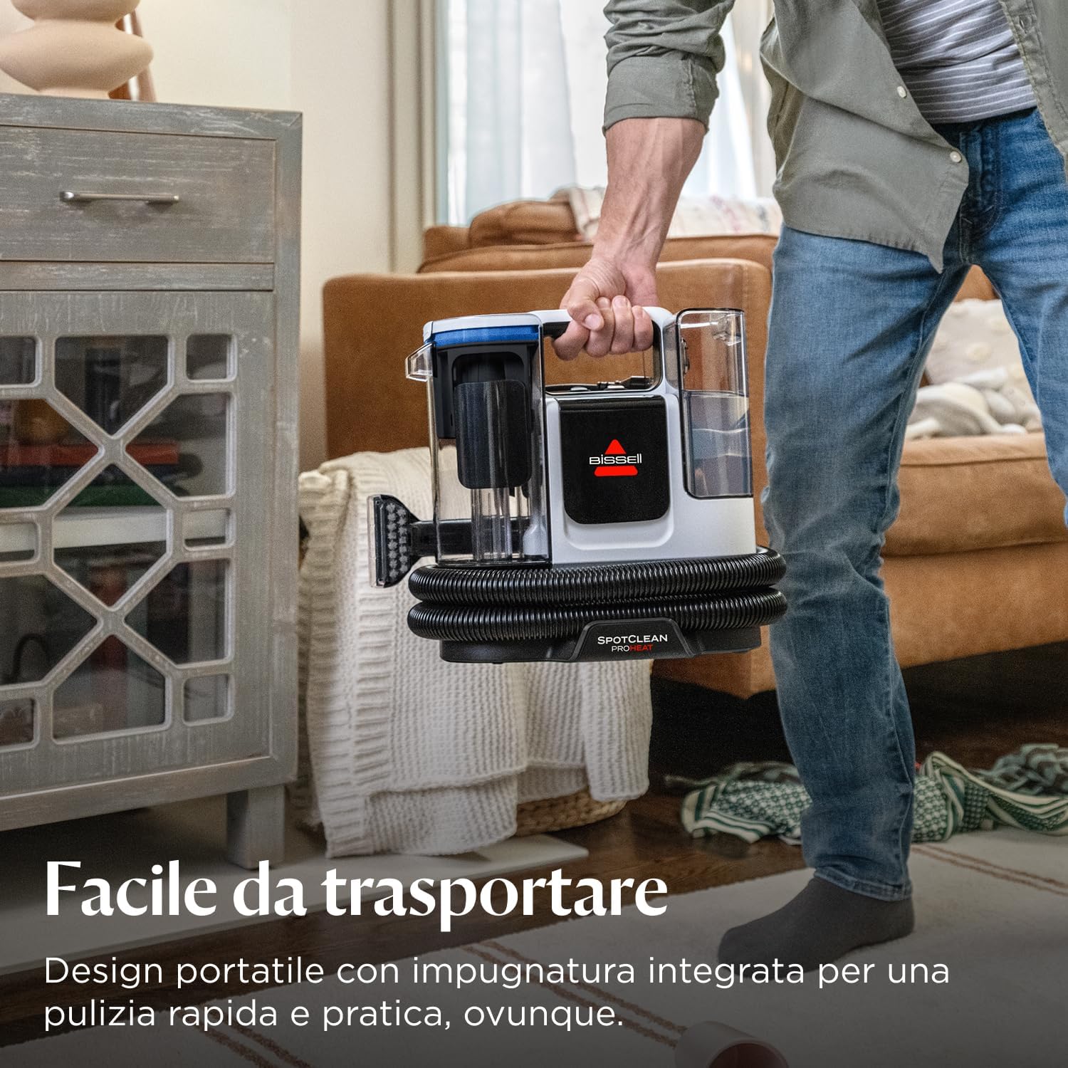 Detalle de BISSELL SpotClean ProHeat Advanced 3924N – Lavatappeti e pulitore per tappezzeria con calore attivo