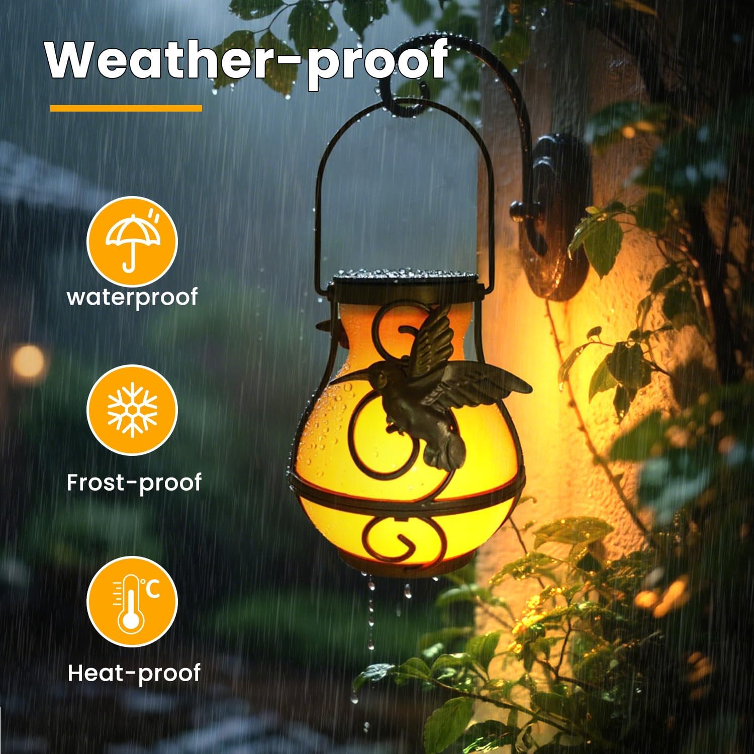 Detalle de Solar Dancing Flame Lanterns 2 Pack