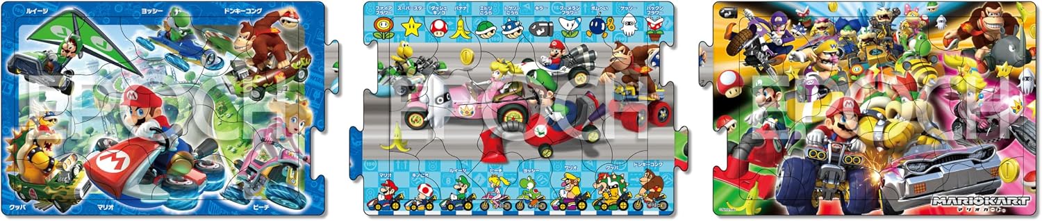 Detalle de エポック社 24-196 アポロのステップパノラマパズル マリオカート 3段階・台紙付き