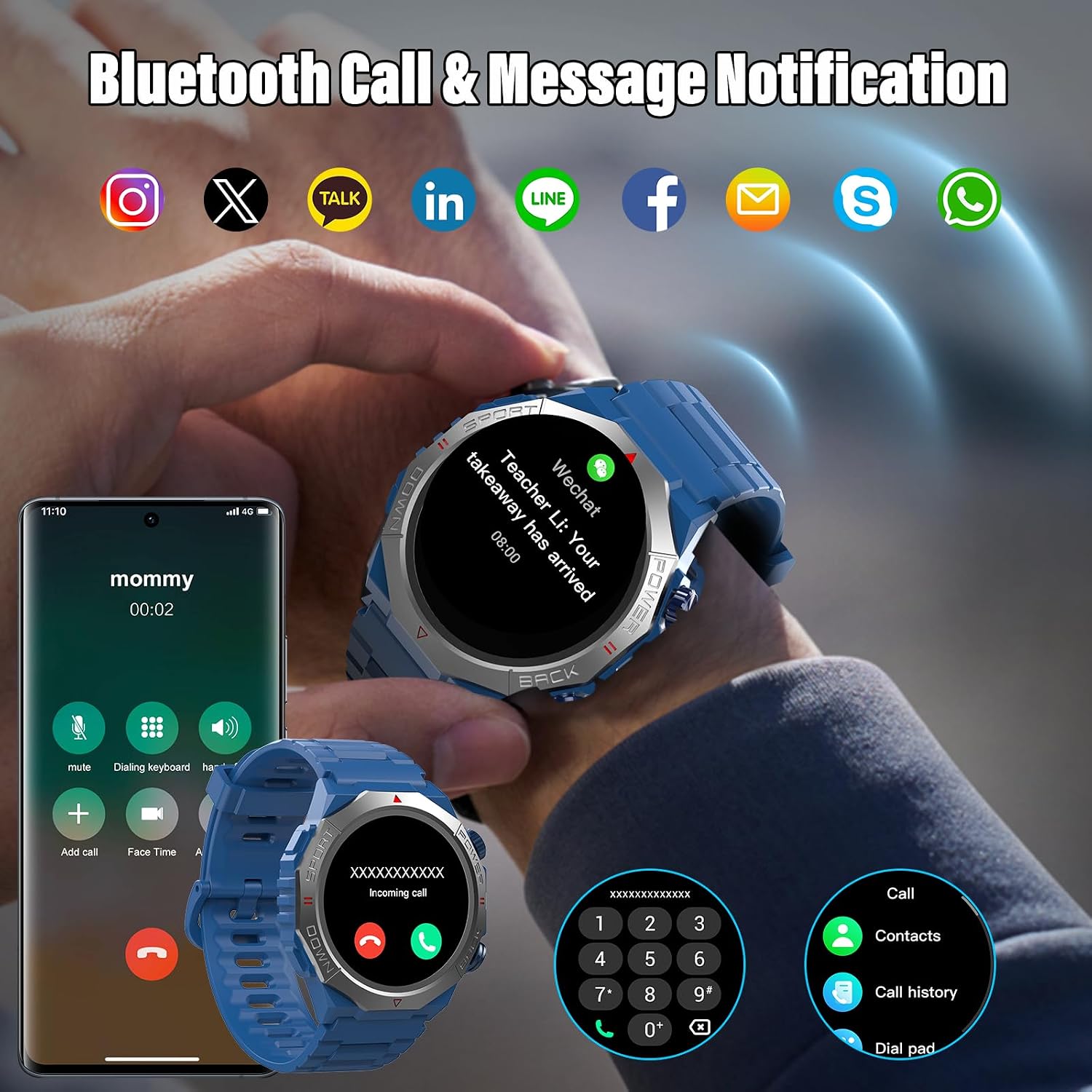 Thumbnail 1 de Atheewon S10 Military Smart Watch for Men