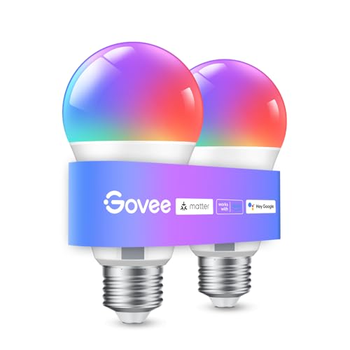 Detalle de Govee Smart Glühbirne E27 (2er Set) – WLAN LED RGBWW, 800 lm, dimmbar
