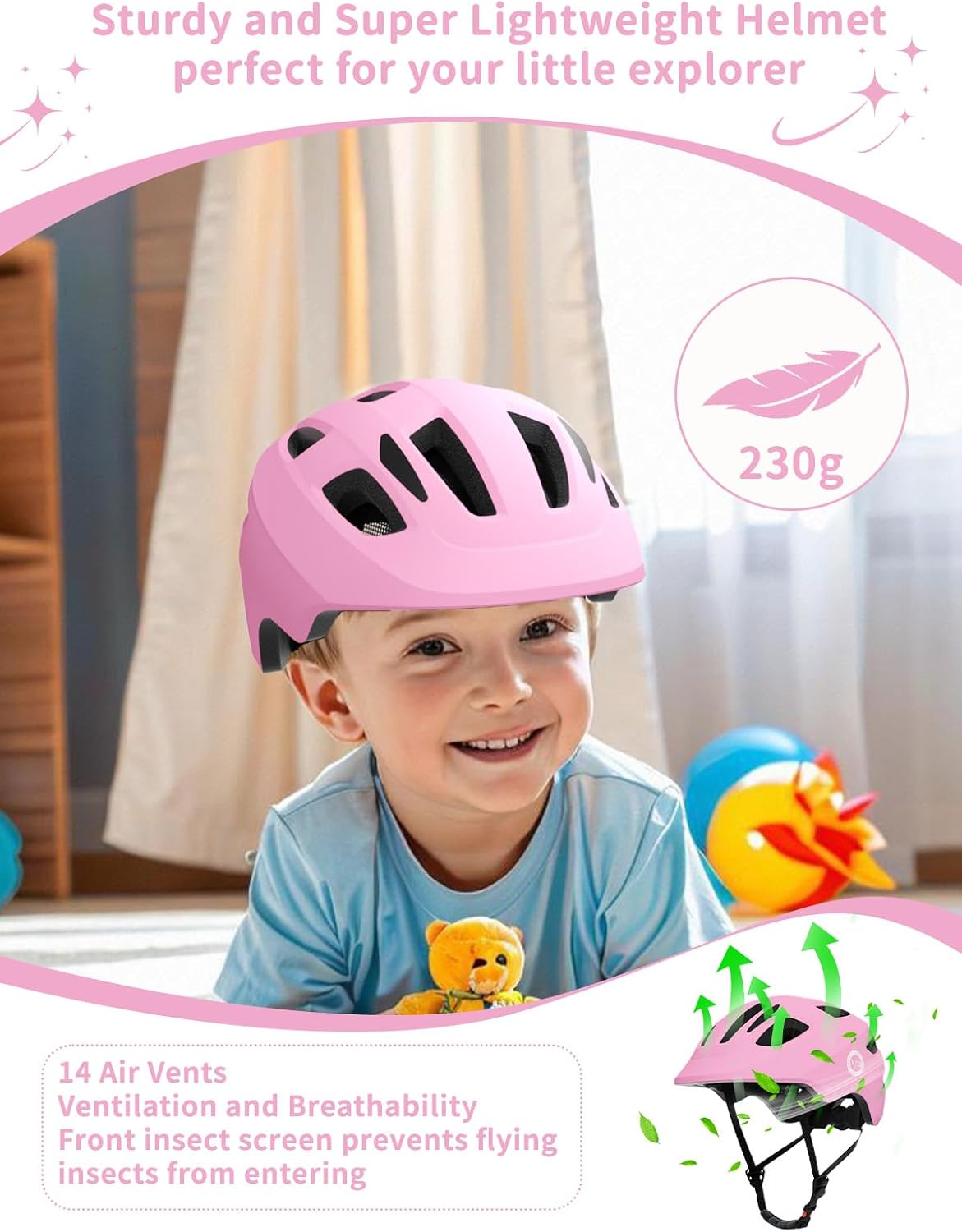 Thumbnail 6 de XJD Toddler Helmet for Kids: Lightweight, Adjustable Multi-Sport Safety Gear for Age 1+