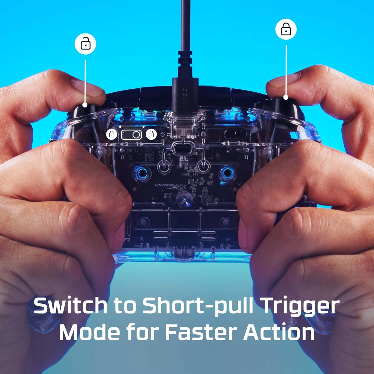 Thumbnail 5 de HyperX Clutch Gladiate RGB: controller cablato USB‑C con licenza Xbox, pulsanti programmabili e jack audio 3,5 mm