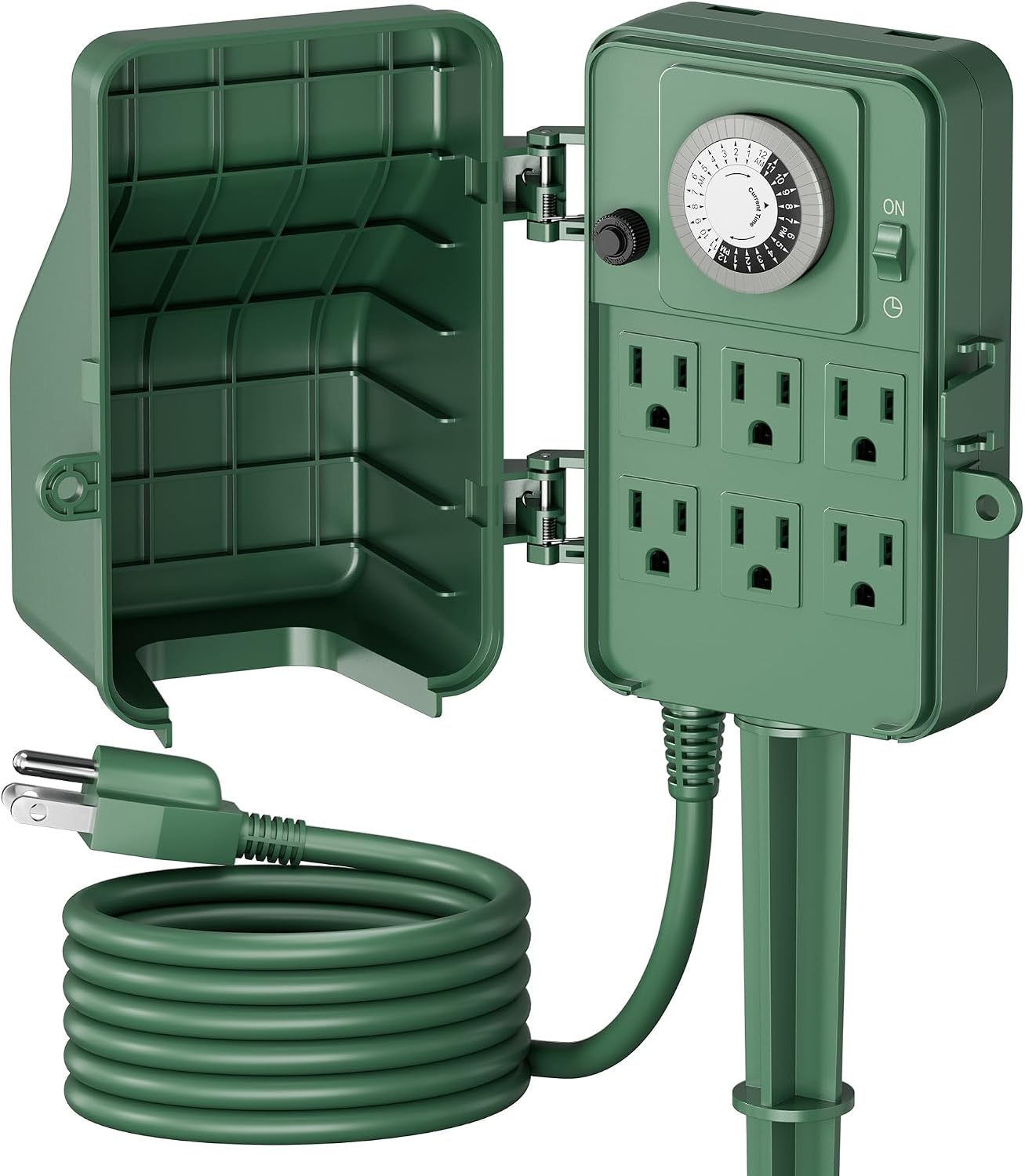 Detalle de BN-LINK BNC-U3 24-Hour Outdoor Timer with 6 Outlets and Garden Stake