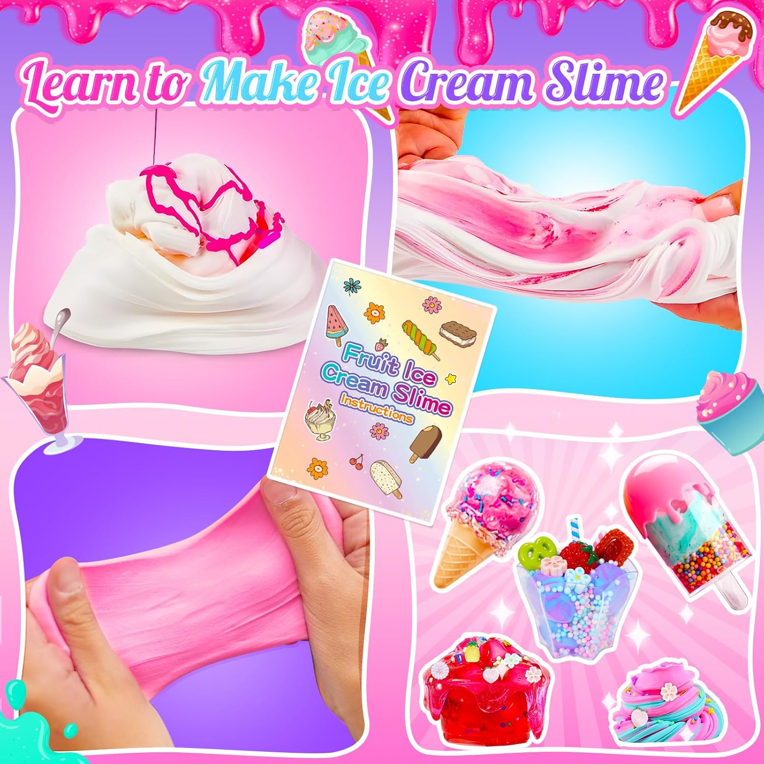 Detalle 2 de Adeokay Slime per Bambini: kit di slime alla frutta e dessert per creazioni infinite (6–12 anni)