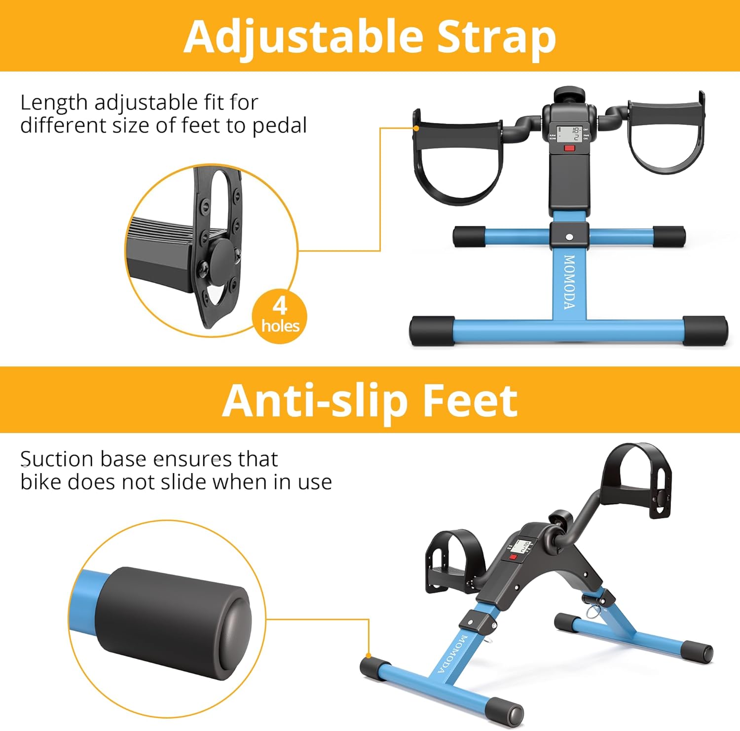 Thumbnail 6 de Pedalier Mini Velo d Appartement pour Bras et Jambes — Formateur avec Moniteur LCD