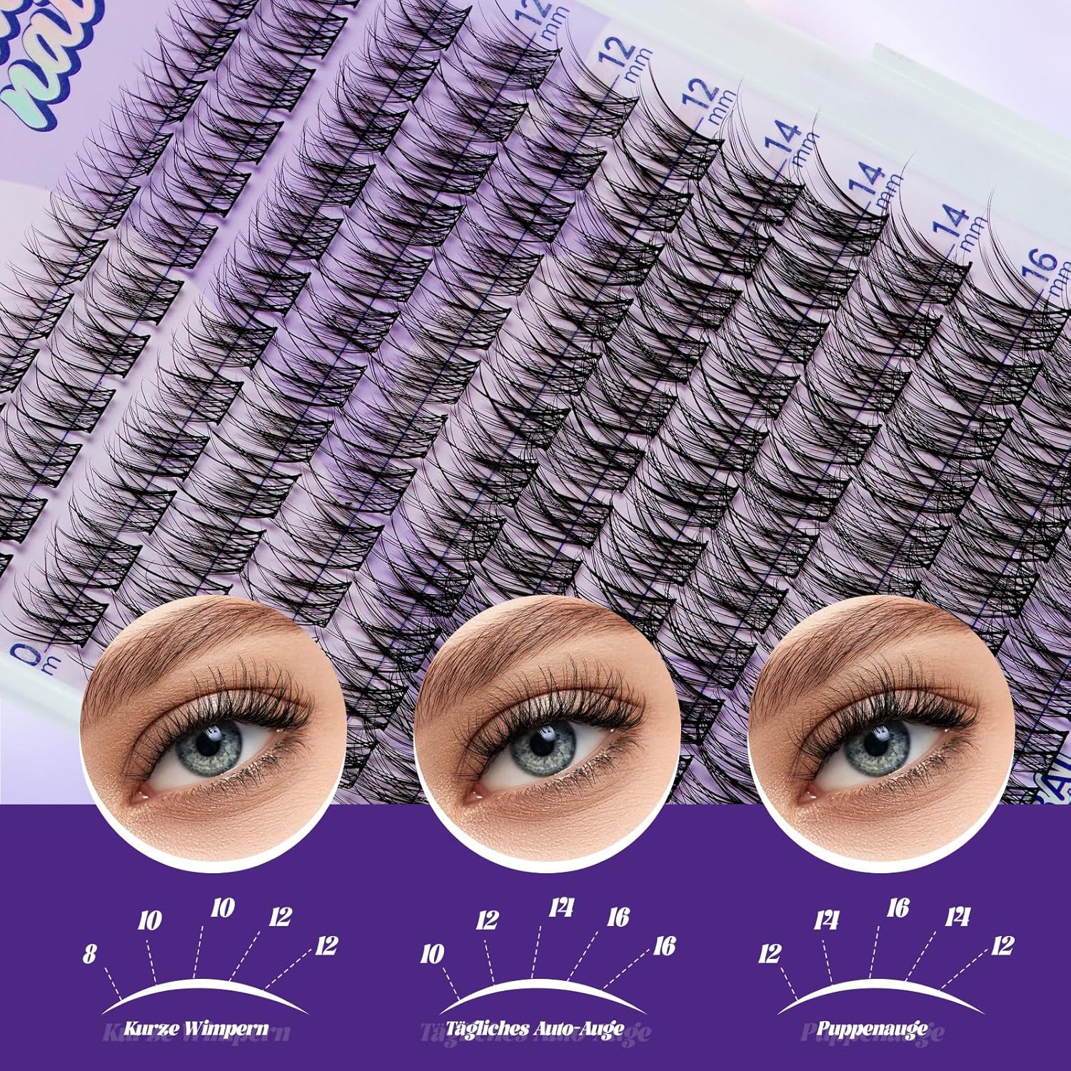 Detalle 2 de B&Q Lash Extension Set 132 Stück 💄