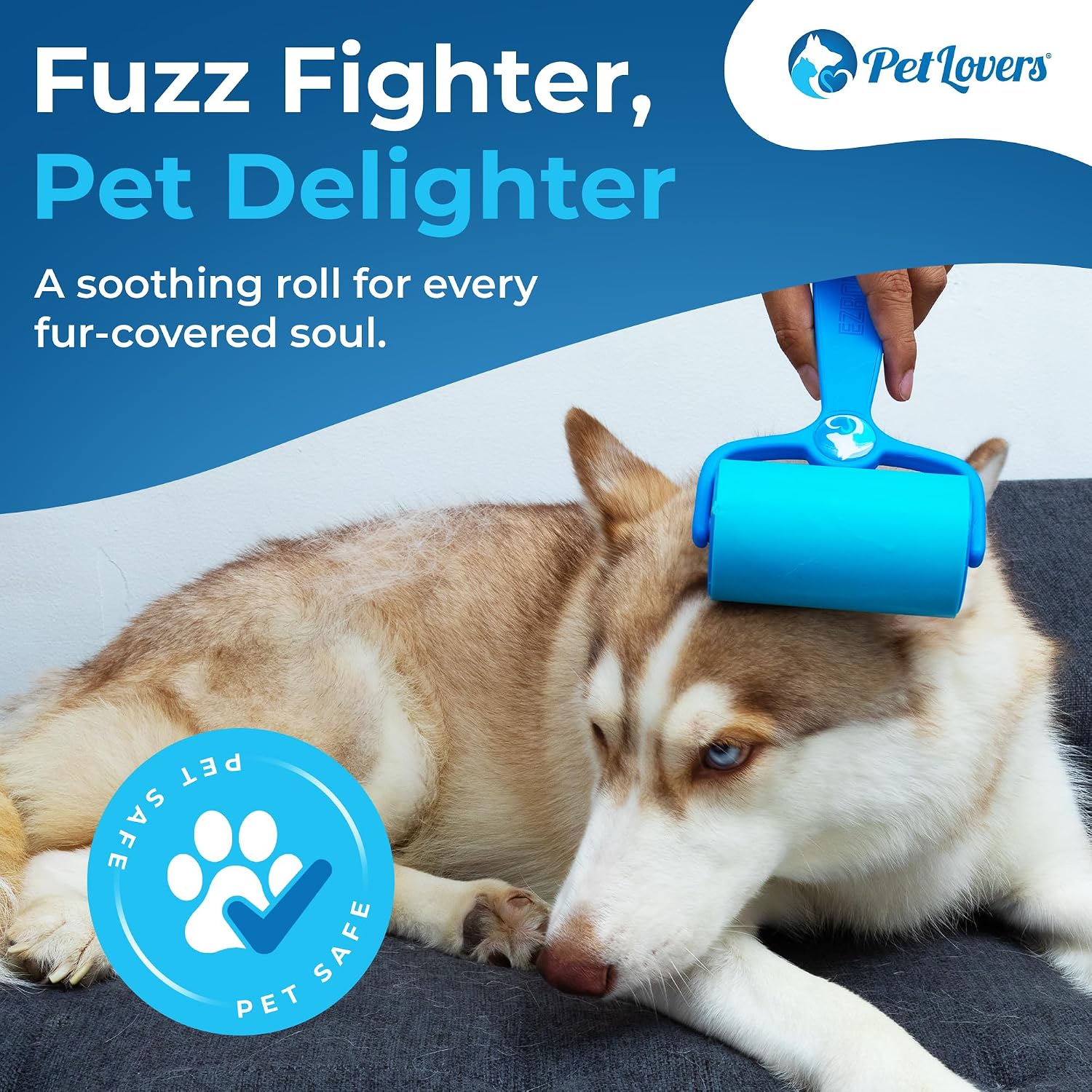 Thumbnail 3 de PetLovers EzRoll Reusable Lint Roller – Sticky for Life: Multi‑Surface Pet Hair & Dust Remover
