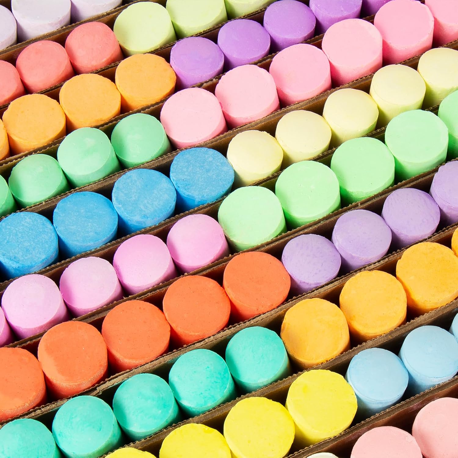 Detalle de FELIZROCA 180PCS Sidewalk Chalk Set in 20 Colors — Non-Toxic, Washable Outdoor Chalk for Kids
