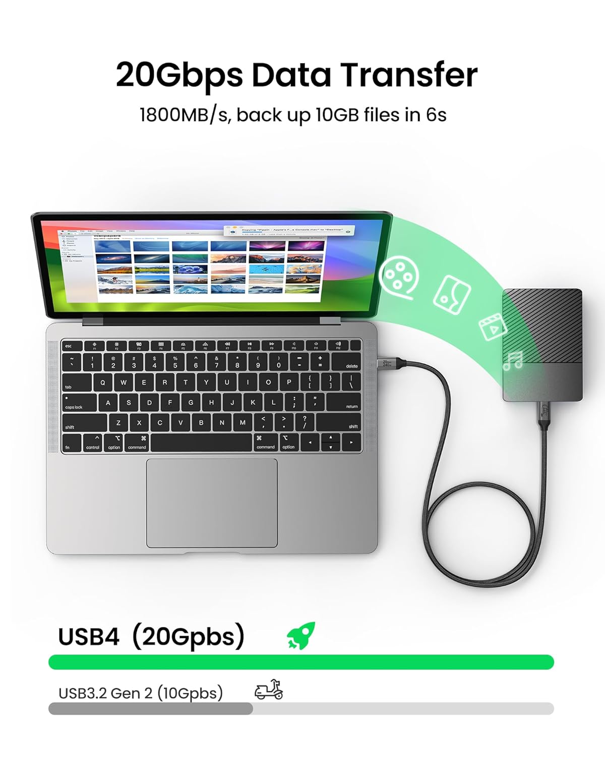 Thumbnail 2 de Silkland USB4 Cable 5m 20Gbps for Thunderbolt