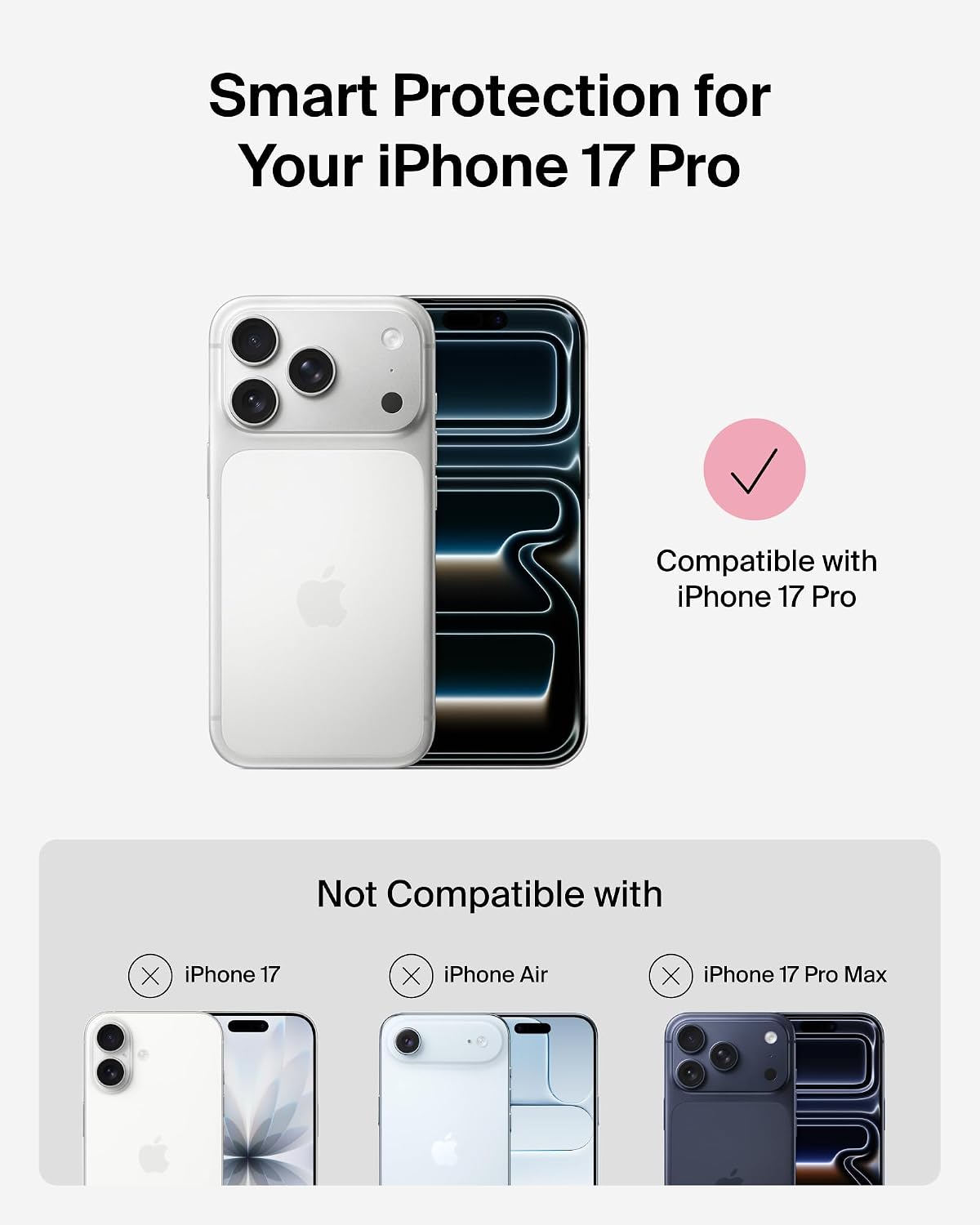 Detalle de Belkin SheerForce Protect MagSafe Case for iPhone 17 Pro – Slim, Transparent and Shockproof