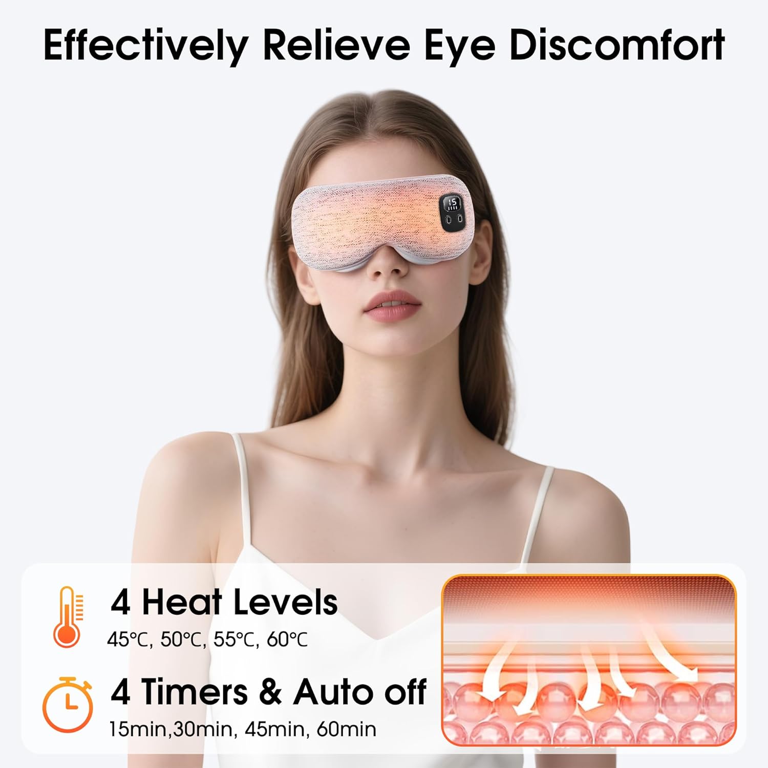 Thumbnail 2 de EASICUTI Heated Eye Mask 4-level timer ⛑