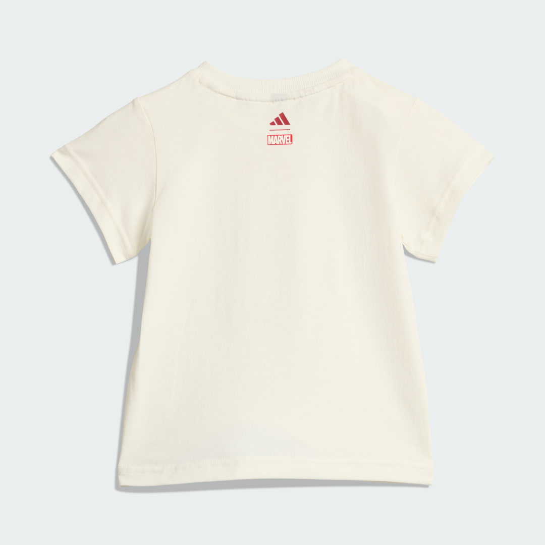 Detalle 2 de Conjunto con Camiseta Adidas Marvel Spider-Man – Blanco