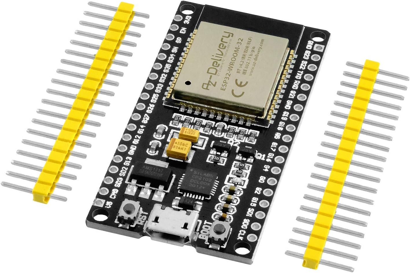 Thumbnail 1 de AZDelivery ESP32 Dev Kit C (Non soudé) Wi‑Fi NodeMCU avec CP2102, compatible Arduino
