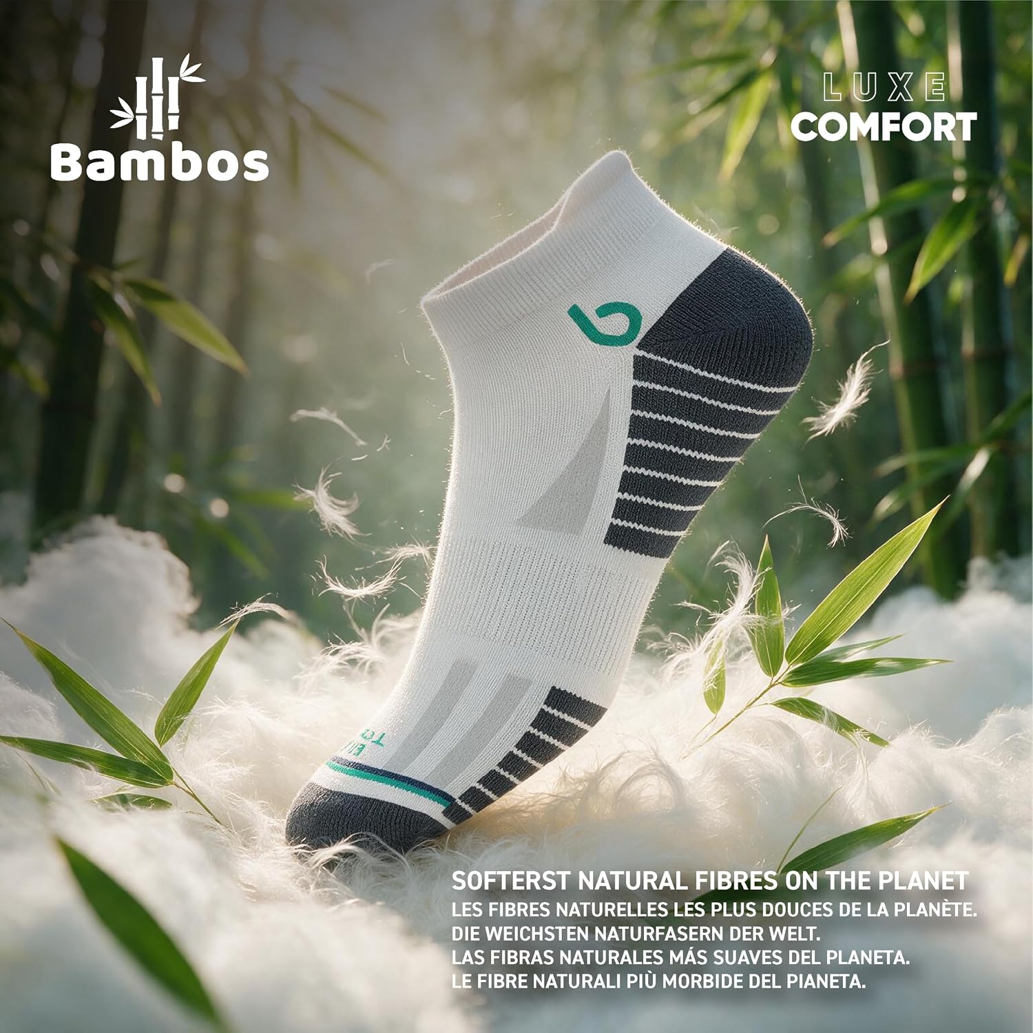 Thumbnail 6 de BAMBOS bamboesokken voor sport en hardlopen, laag model met mesh