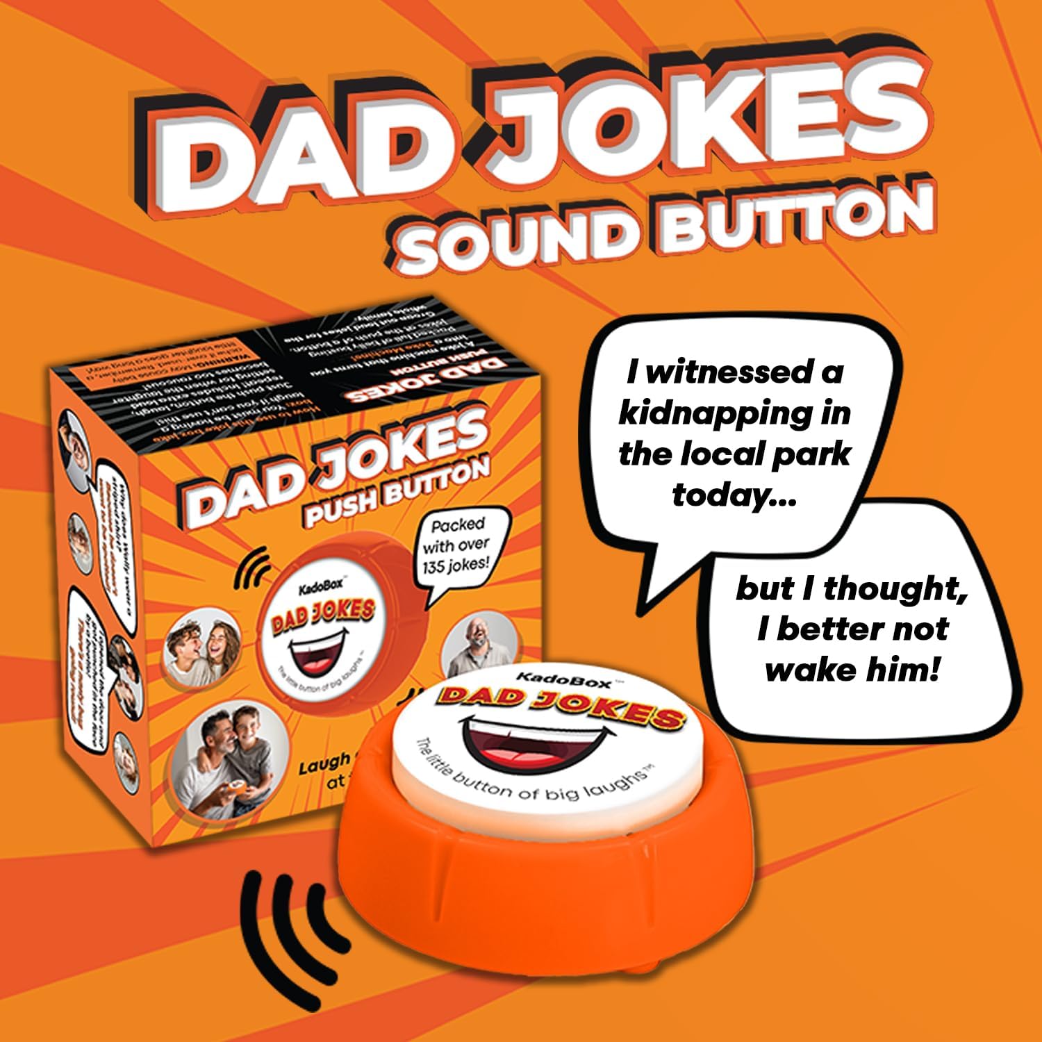 Detalle de KadoBox: Funny Father's Day Dad Jokes Electronic Sound Button