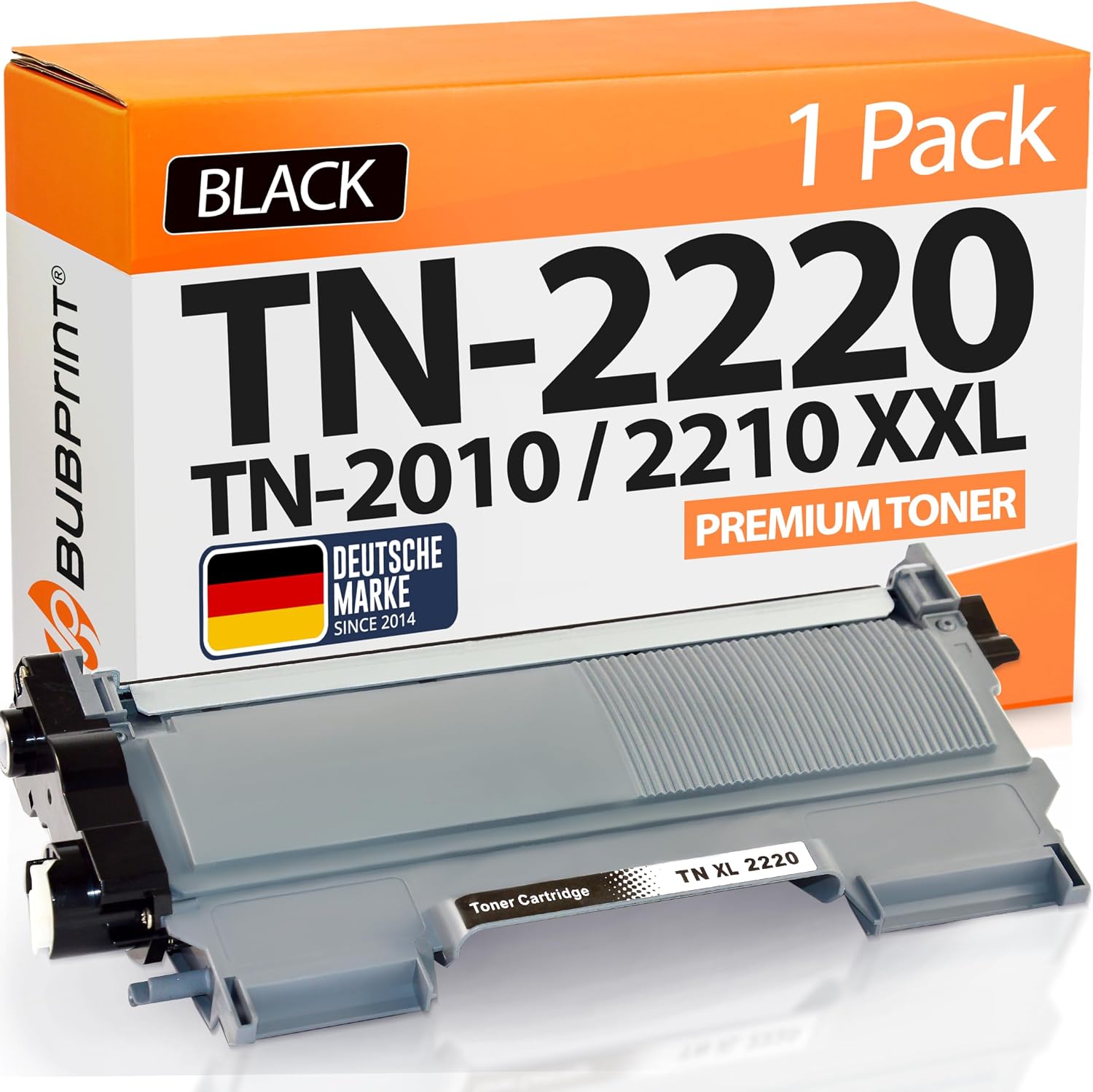 Detalle de Bubprint XXL Toner – Ersatz für Brother TN2220/TN2210 (Schwarz)