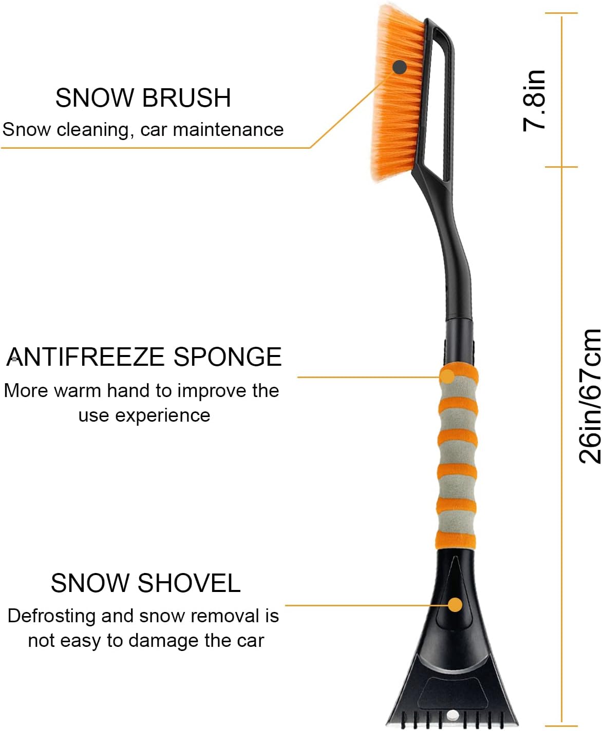 Thumbnail 1 de Jsdoin 27” Snow Brush with 2-in-1 Ice Scraper