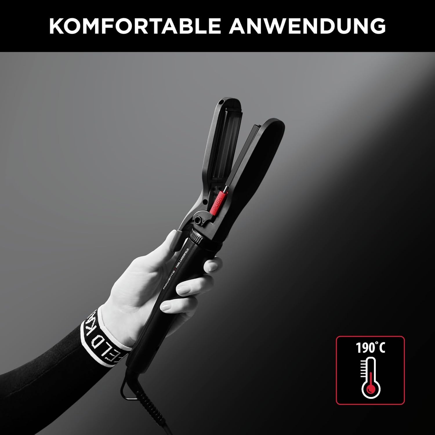 Thumbnail 5 de Rowenta x Karl Lagerfeld Looks Infinitos 9-in-1 CF422L – Haarglätter & Lockenstab mit Keramikbeschichtung