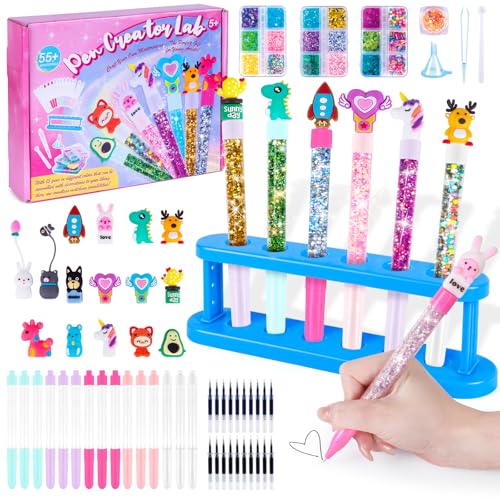 Detalle de Kazzley Kit de creación de bolígrafos DIY con 55+ piezas para crear 15 bolígrafos personalizados