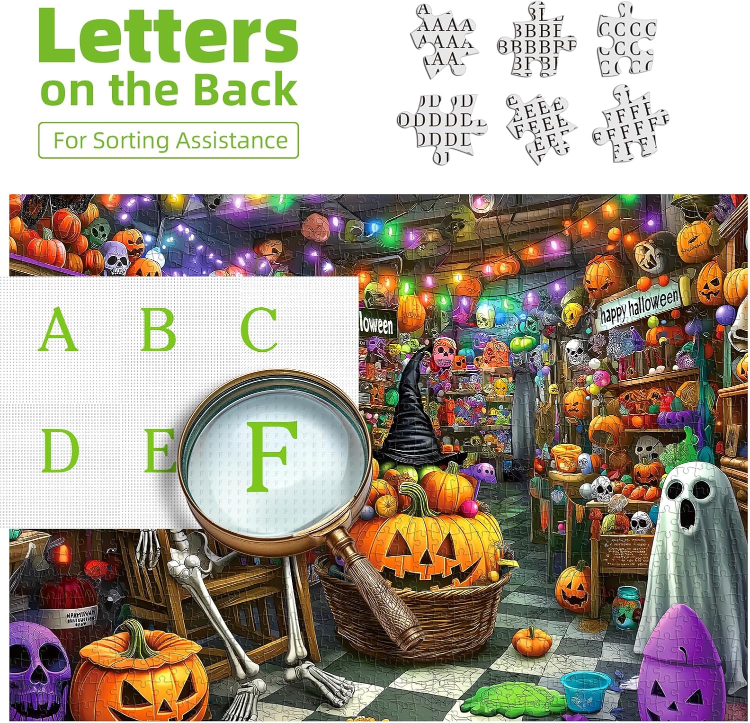 Detalle 2 de PuzzOne 1,000-Piece Halloween Puzzle