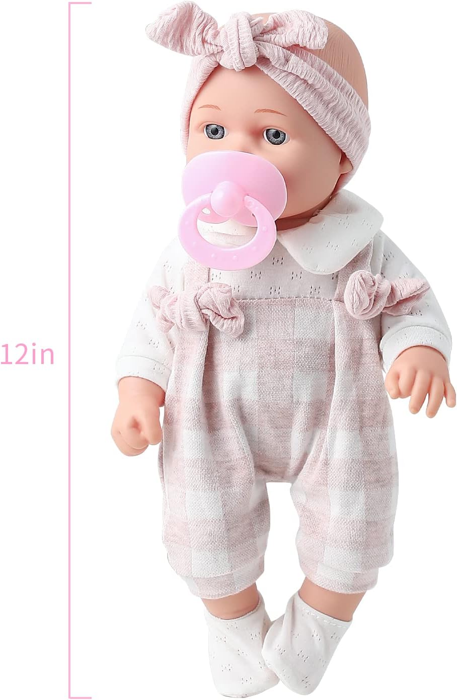 Thumbnail 4 de Enjoyin 12'' Baby Doll Gift Set (Doll, Pink Clothes, Pacifier, Microfabric Blanket & Feeding Bottle) for Ages 3+