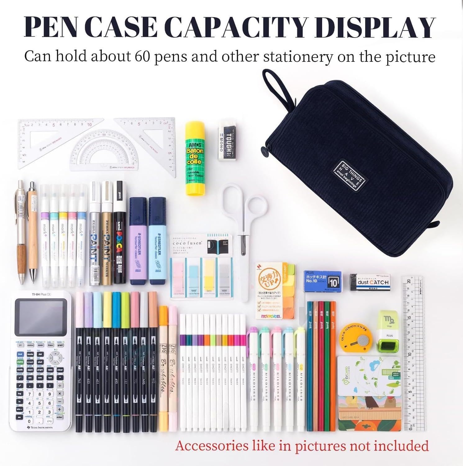 Thumbnail 5 de VICDUEKG Federmäppchen aus Cord mit 3 Fächern ✏️