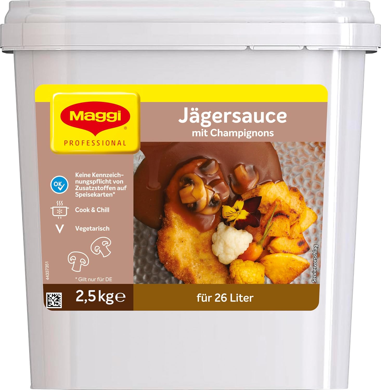 Thumbnail 3 de MAGGI Professional Jäger-Sauce mit Champignons – vegetarisch, ergiebig 26 L (2,5 kg GastroBox)