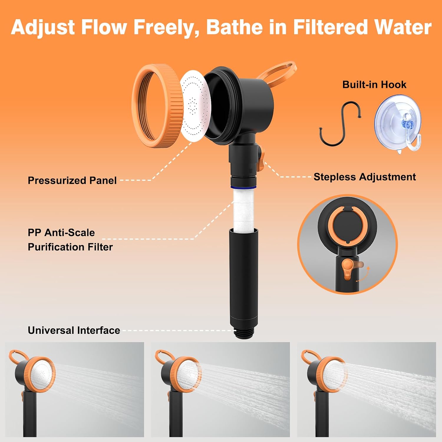 Thumbnail 3 de Heyeke Portable Camping Shower with 8000mAh Battery and LED Display