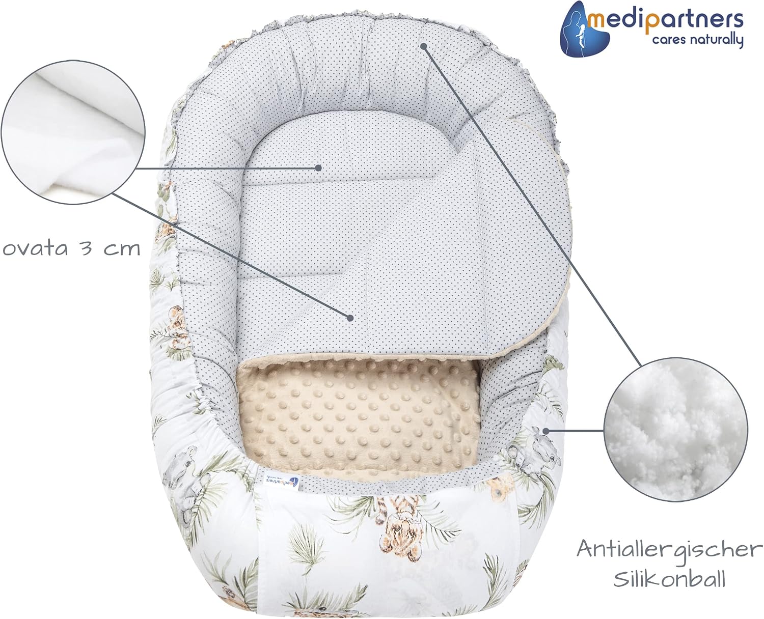 Thumbnail 6 de Medi Partners Babynest Nestchen 100x60x10