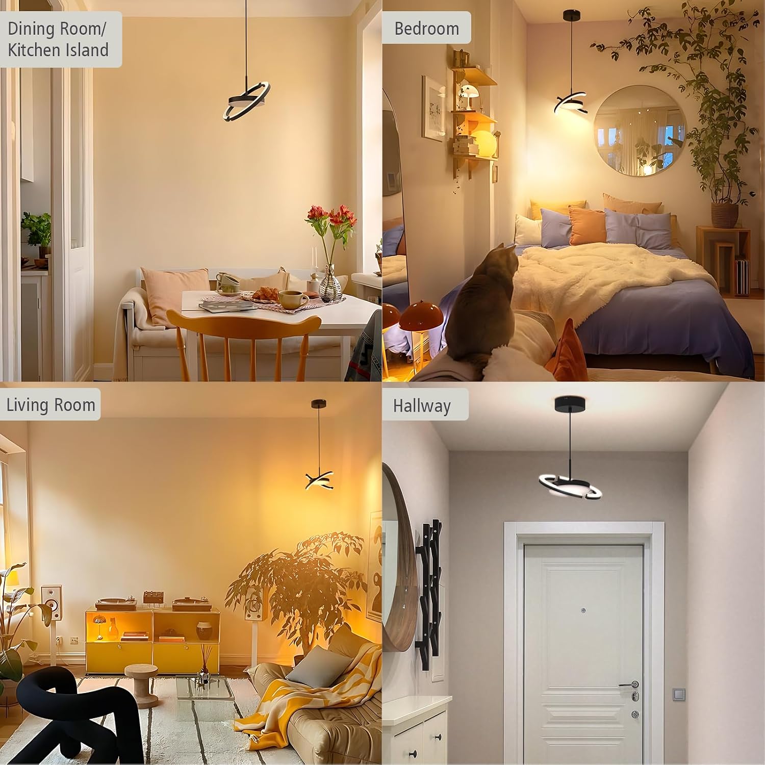 Thumbnail 6 de FIMEI JMY9020 LED Pendant Light, Dimmable Saturn Ring, Adjustable Colour