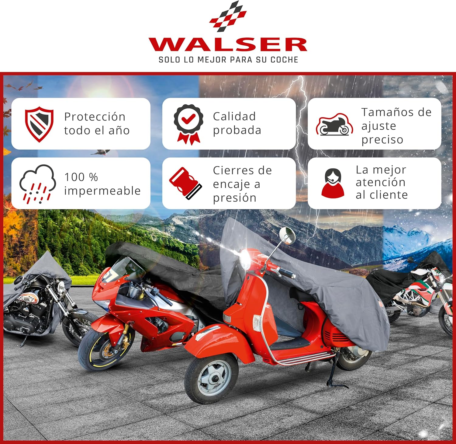 Thumbnail 6 de WALSER Lona Moto S 185x90x110 cm