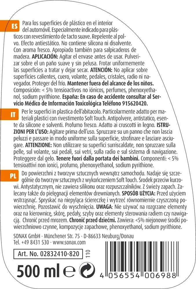 Thumbnail 2 de SONAX XTREME Detergente per cockpit 500 ml (art. 02832410-820) per plastiche soft-touch
