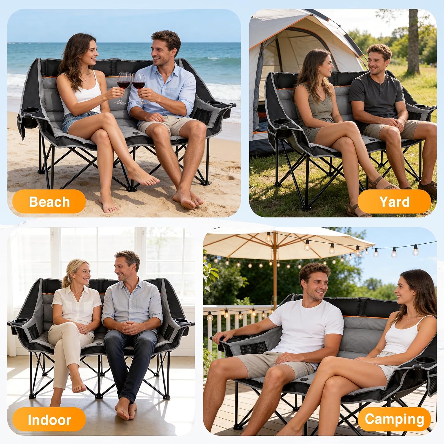 Thumbnail 6 de Suteck Double Camping Chair 660 lbs