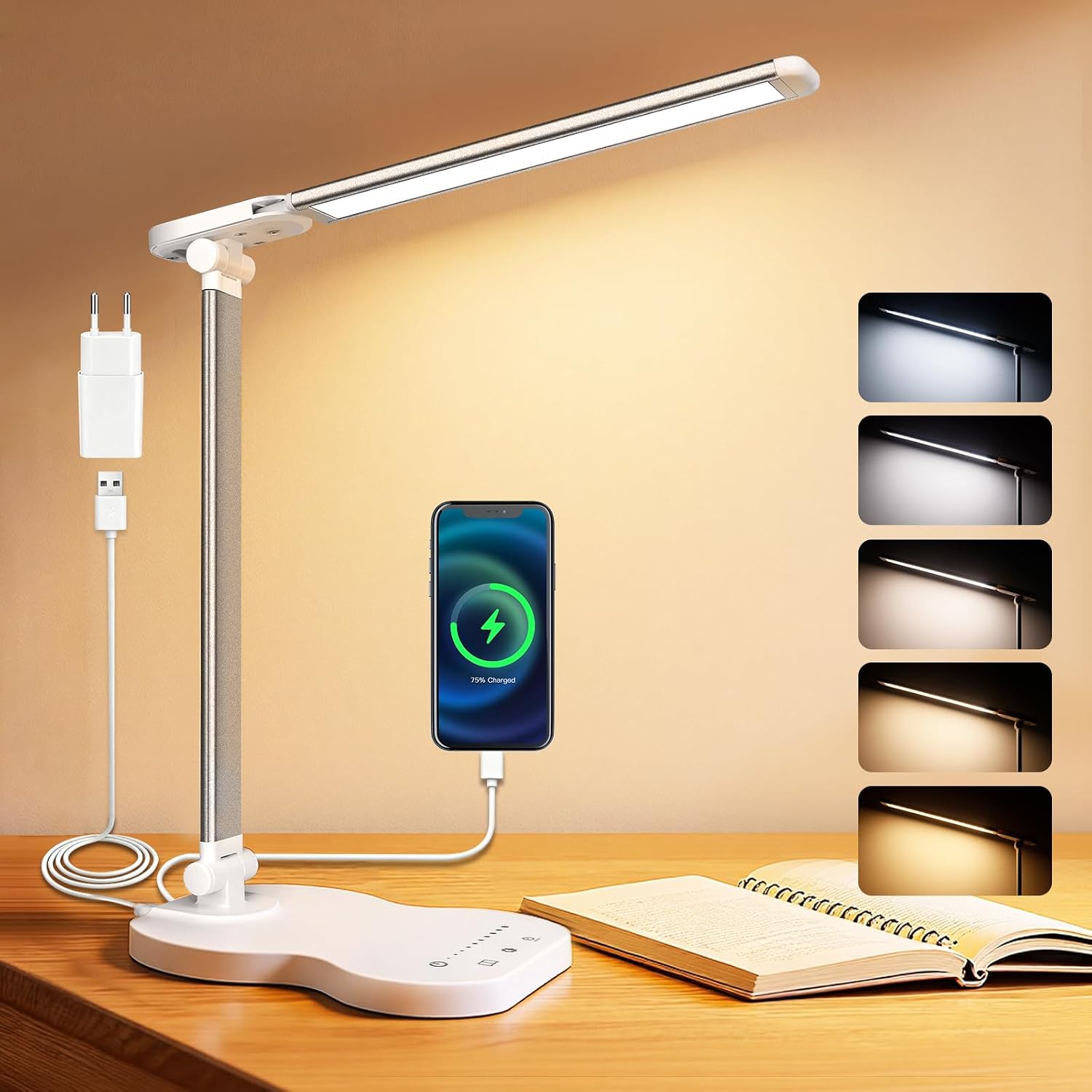 Caldarax Lampada da Scrivania LED 5 colori