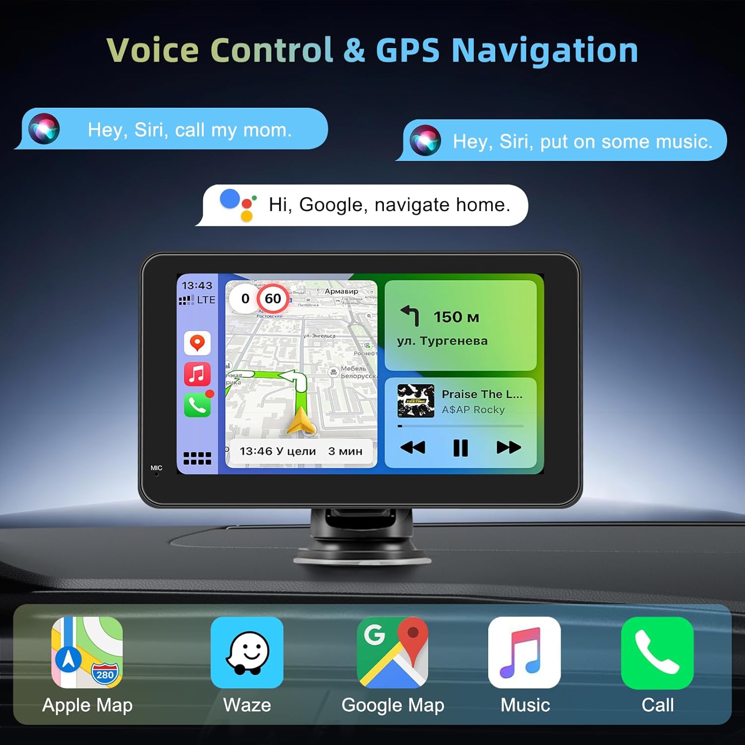 Thumbnail 2 de Senza Fili Autoradio Wireless CarPlay & Android Auto 7'' – XVDXVC