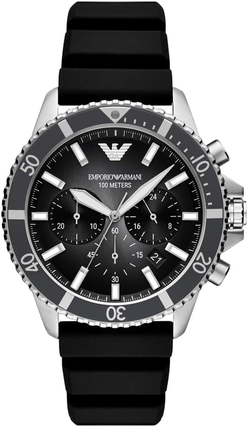Thumbnail 6 de Emporio Armani Montre pour Hommes chronographe à quartz 43 mm, bracelet silicone