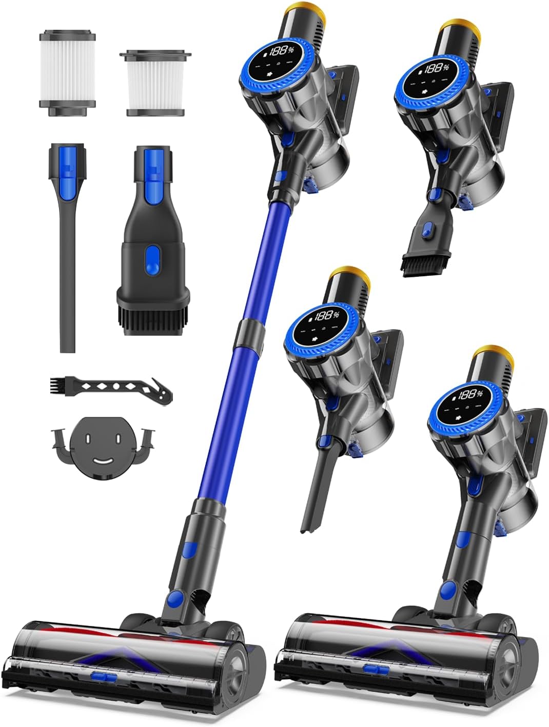 Detalle de Ginaray Aspirateur Balai sans Fil – Puissant, silencieux et polyvalent pour les poils d’animaux