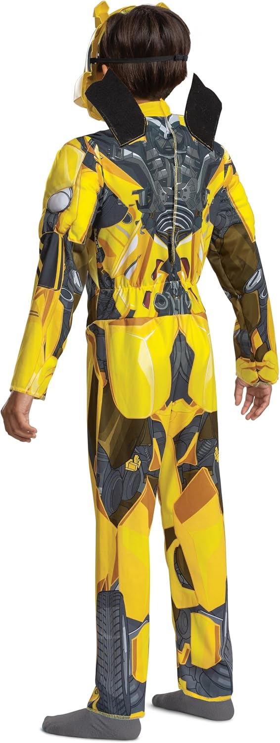 Detalle de Disguise T7 Bumblebee Kids Costume with Padded Jumpsuit, Door Wings and Mask