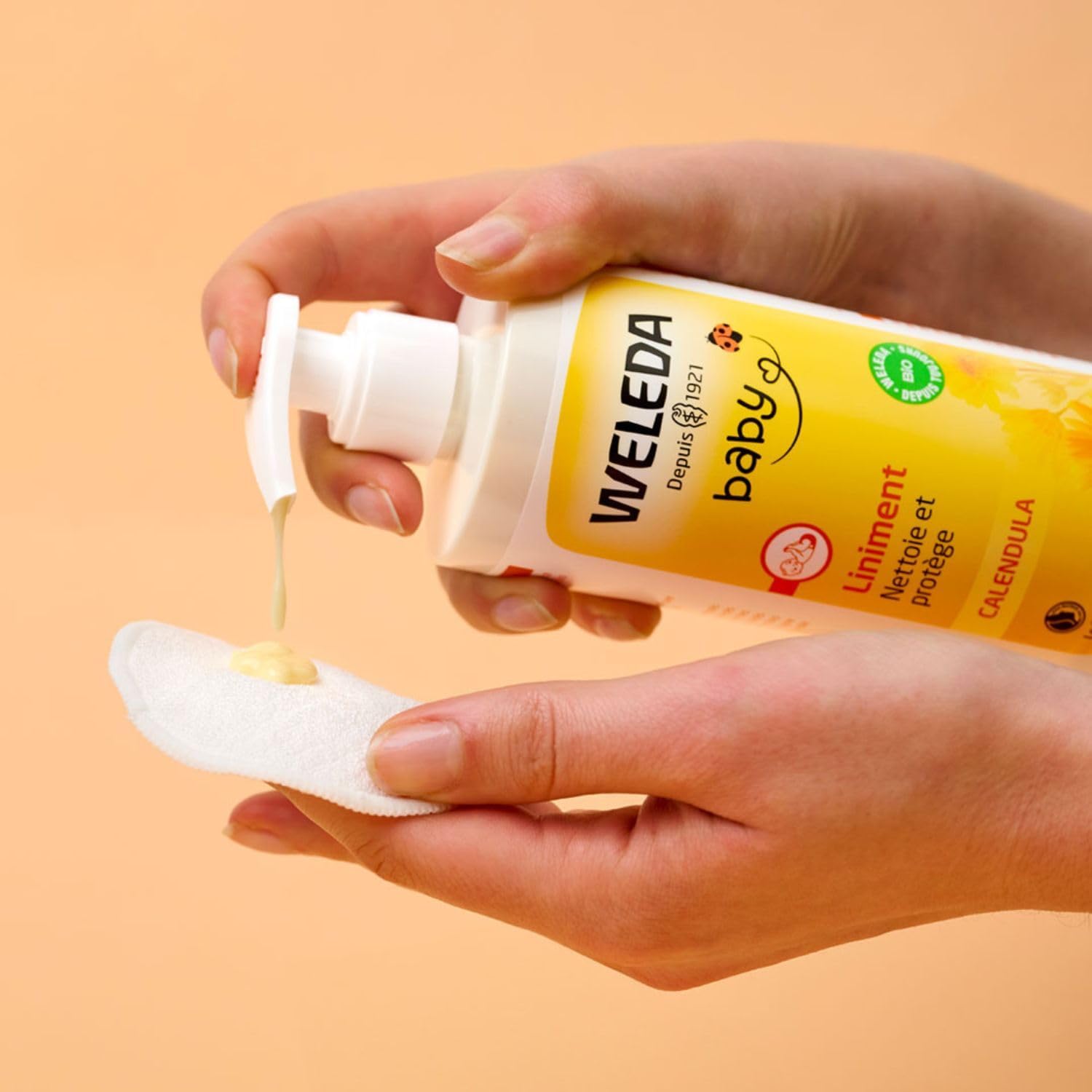 Thumbnail 4 de WELEDA Baby Liniment – Soin Nettoyant Pour Le Change, Liniment Bébé Calendula et Huile d’Olive Bio (400 ml)