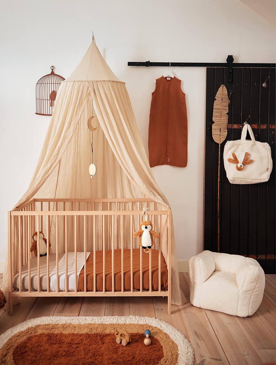 Thumbnail 1 de Jollein Baldachin Vintage Nougat (245 cm) – Betthimmel für Babybett, Beige