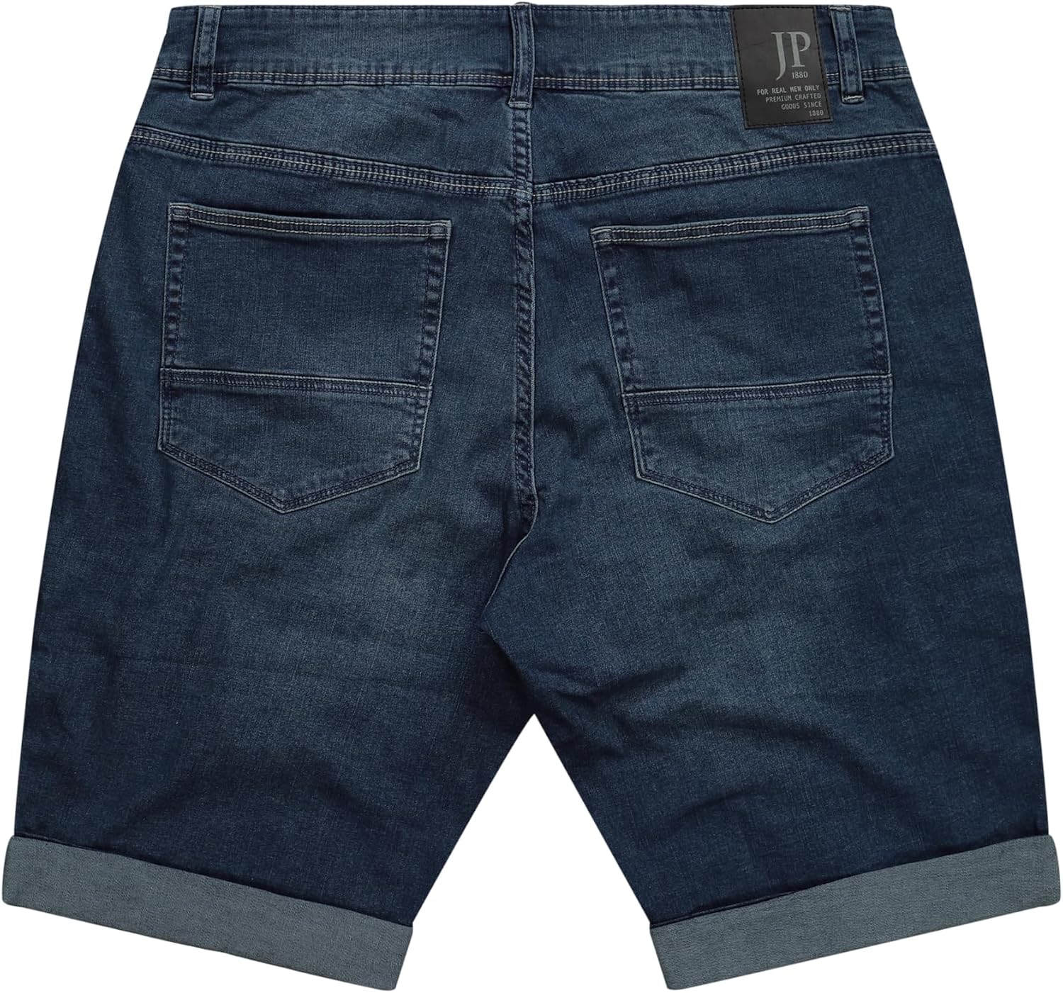 Detalle de JP 1880 Light Weight Denim Bermuda pour homme – Denim bleu foncé, coupe régulière