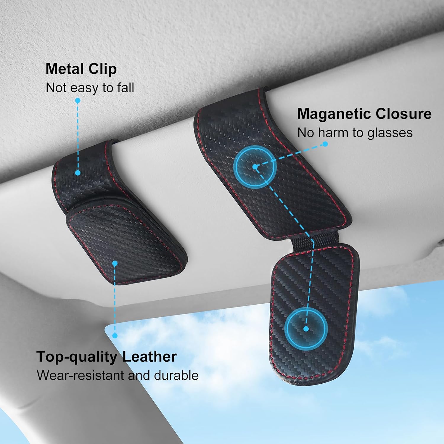 Thumbnail 3 de TCJJ Sunglasses Holder for Car Visor