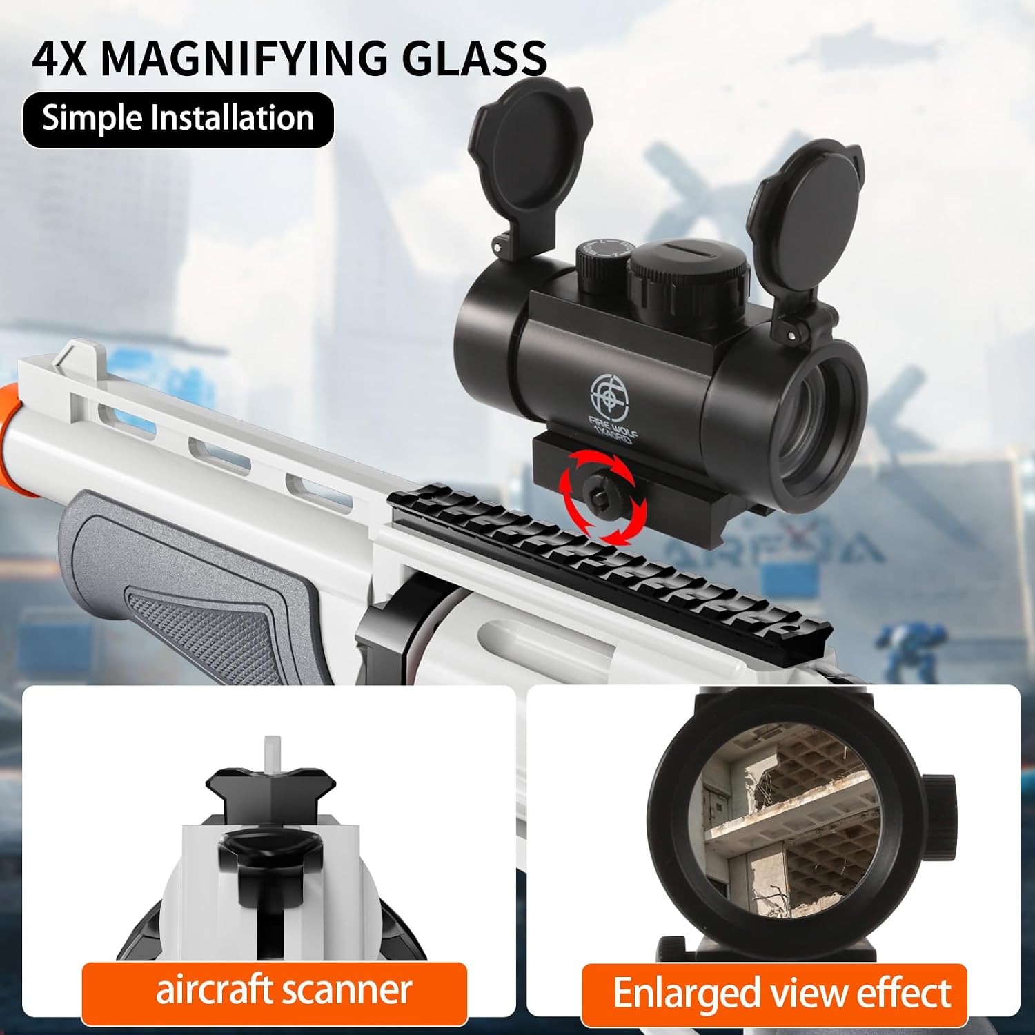 Detalle de Grizzly Toy Guns for Boys Shotgun Foam Blaster (Enhanced Revolver) — Soft Bullet Blaster for Kids 8+