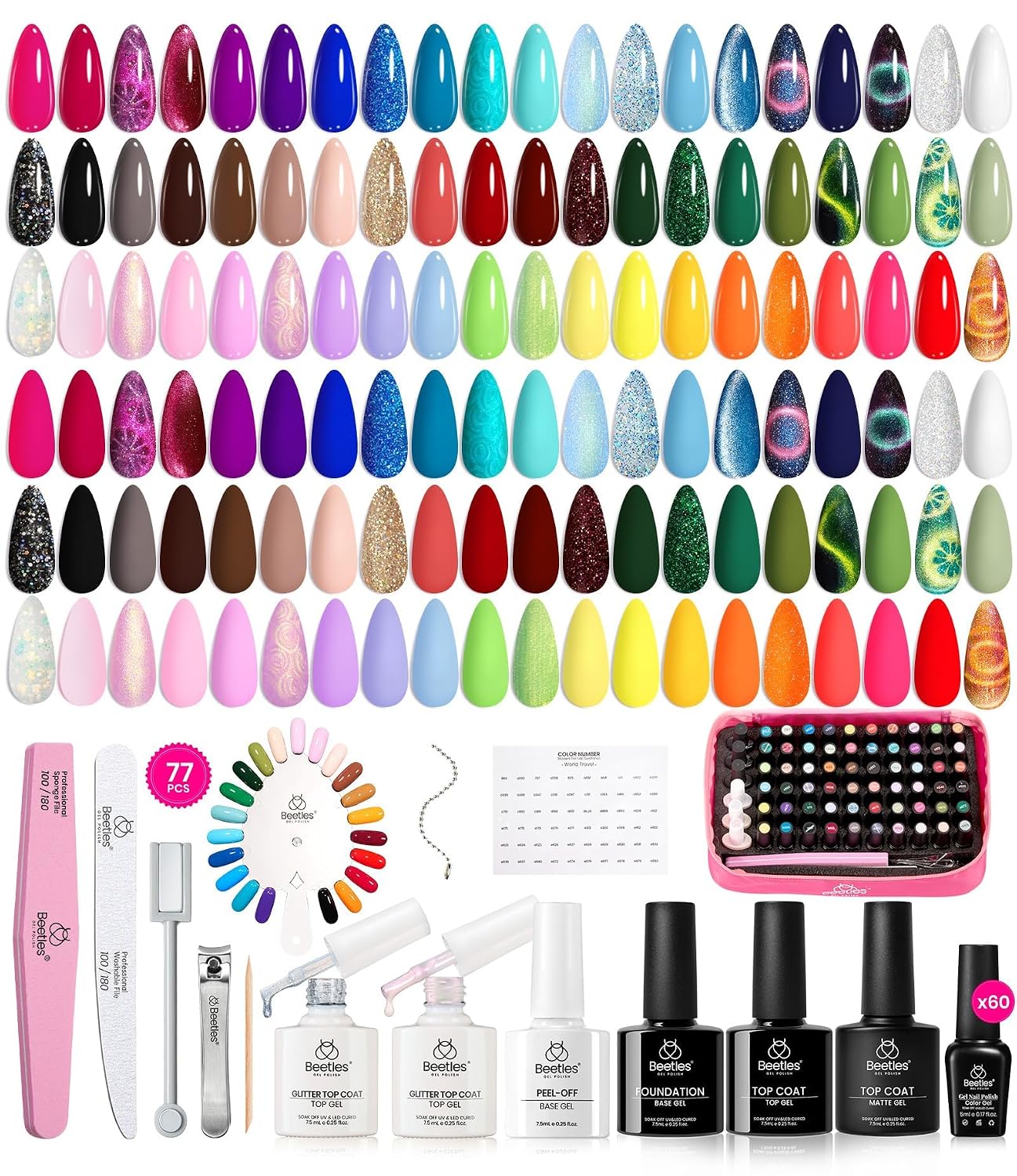 Detalle de Beetles Gel Nail Set 60 Colors ๐
