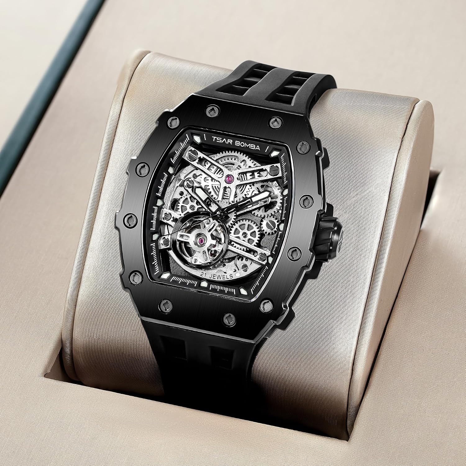 Thumbnail 6 de TSAR BOMBA montre squelette automatique tonneau étanche 50 m — bracelet 22 mm