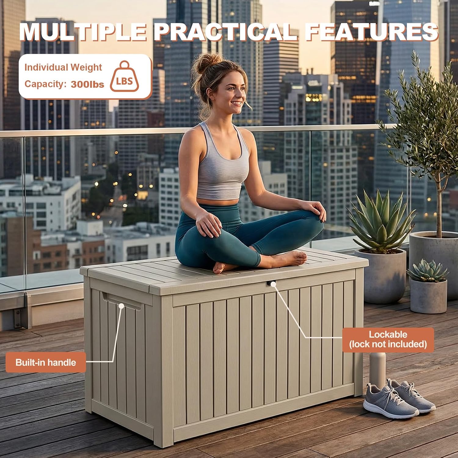 Detalle de EFU Outdoor Storage Box 340 Gallon