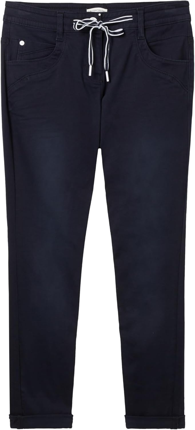 Thumbnail 4 de TOM TAILOR Damen Tapered Relaxed Hose mit Kordelzug (Five-Pocket-Style)