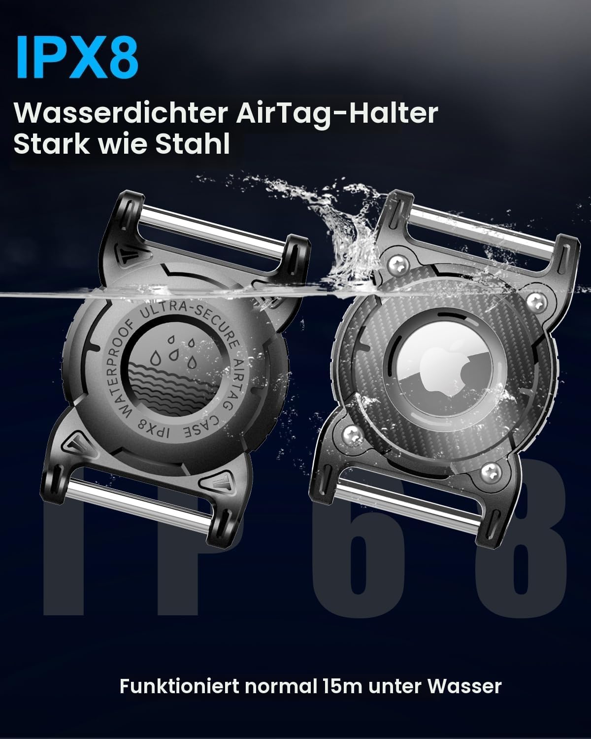 Thumbnail 5 de ONEONTA AirTag Hund Anhänger – wasserdichte Schutzhülle für Hundehalsband (für 3 cm Breite)