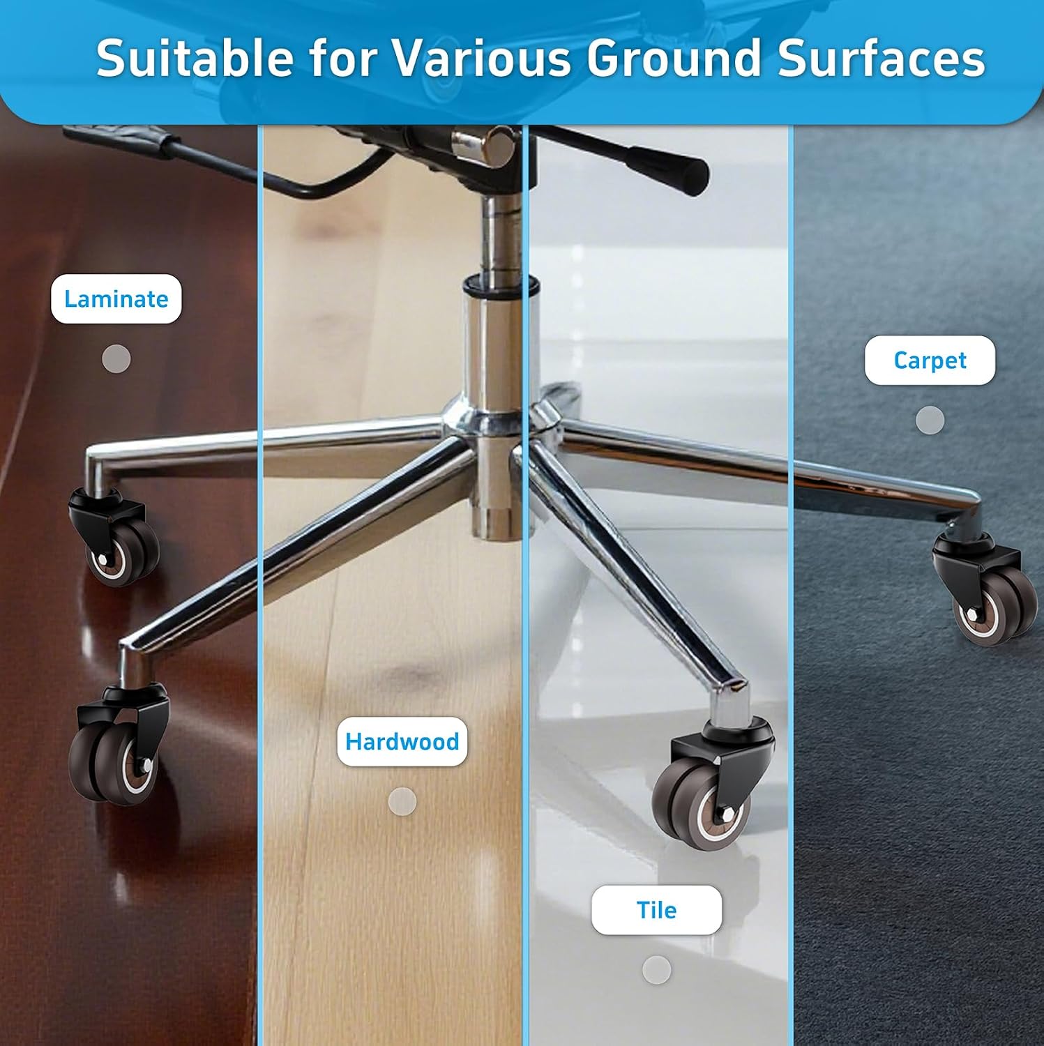 Thumbnail 6 de ASHGOOB Office Chair Casters 2-Inch